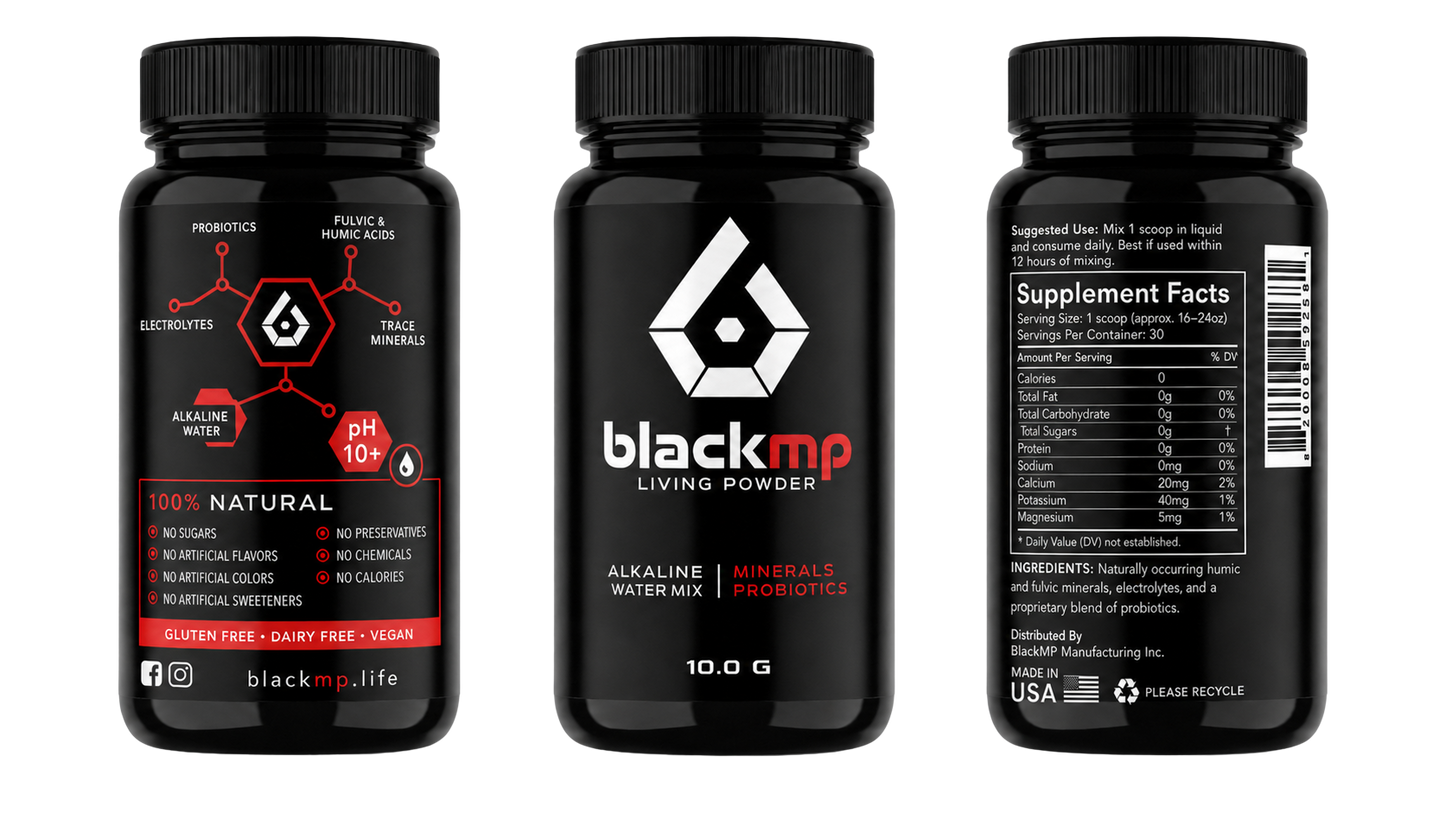 Fulvic & Humic Mineral Powder - Daily Restoration Mix 3-Pack | BlackMP
