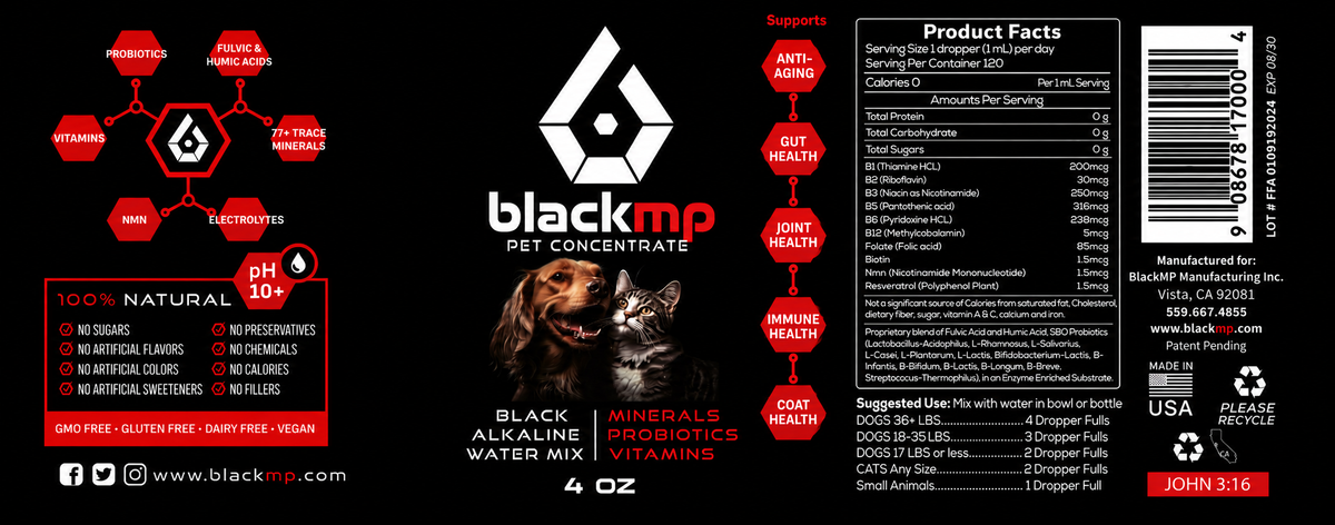 Humic & Fulvic Pet Mineral Supplement - Vitality Support | BlackMP