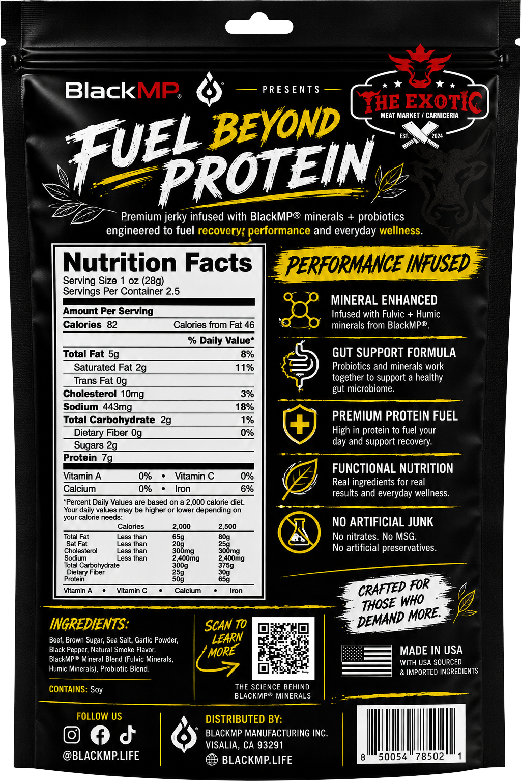 Probiotic Beef Jerky - Mineral Restoration Snack | BlackMP