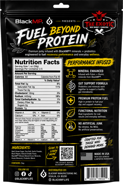 Probiotic Beef Jerky - Mineral Restoration Snack | BlackMP